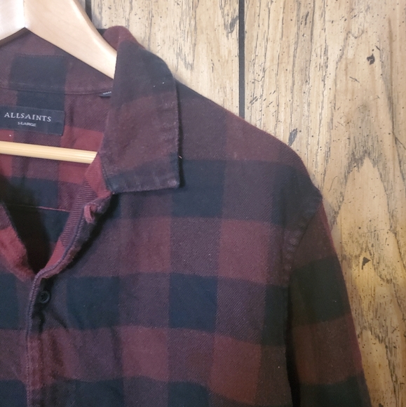 ALL SAINTS Boulder Buffalo Plaid Flannel - XL - Picture 5 of 7